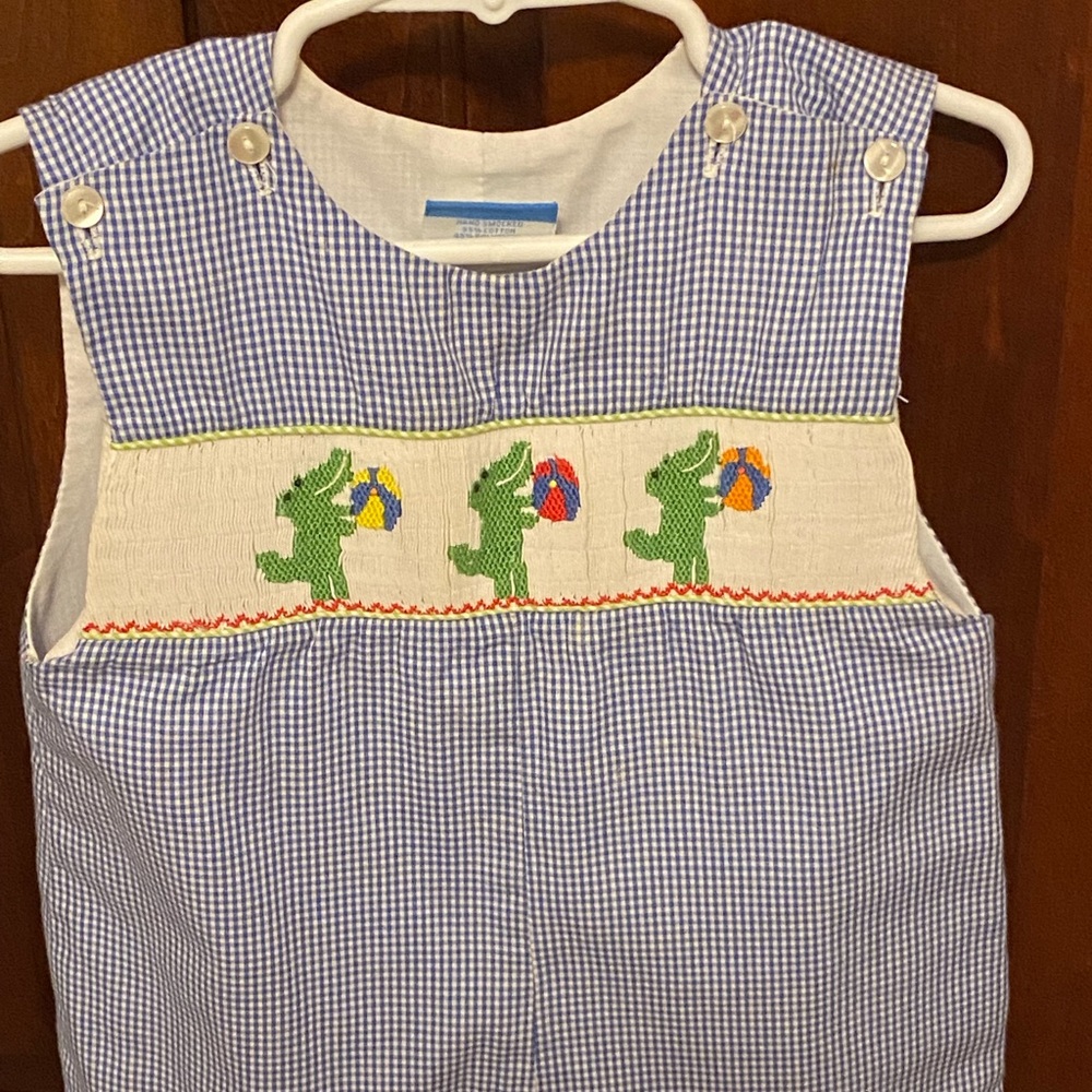 Boys smocked shortalls size 24 months